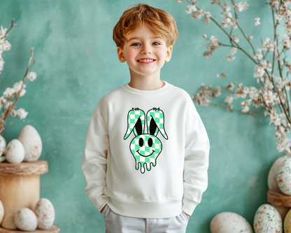 Green Checkered Melting Bunny