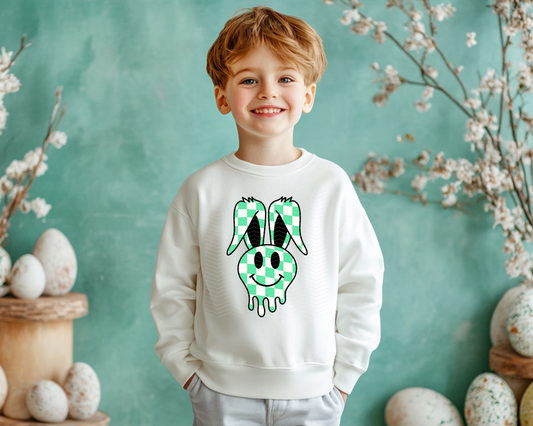 Green Checkered Melting Bunny