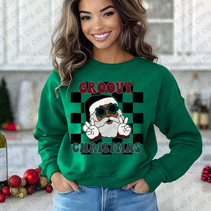 Groovy Christmas | 3 Skin Tones | DTF TRANSFER