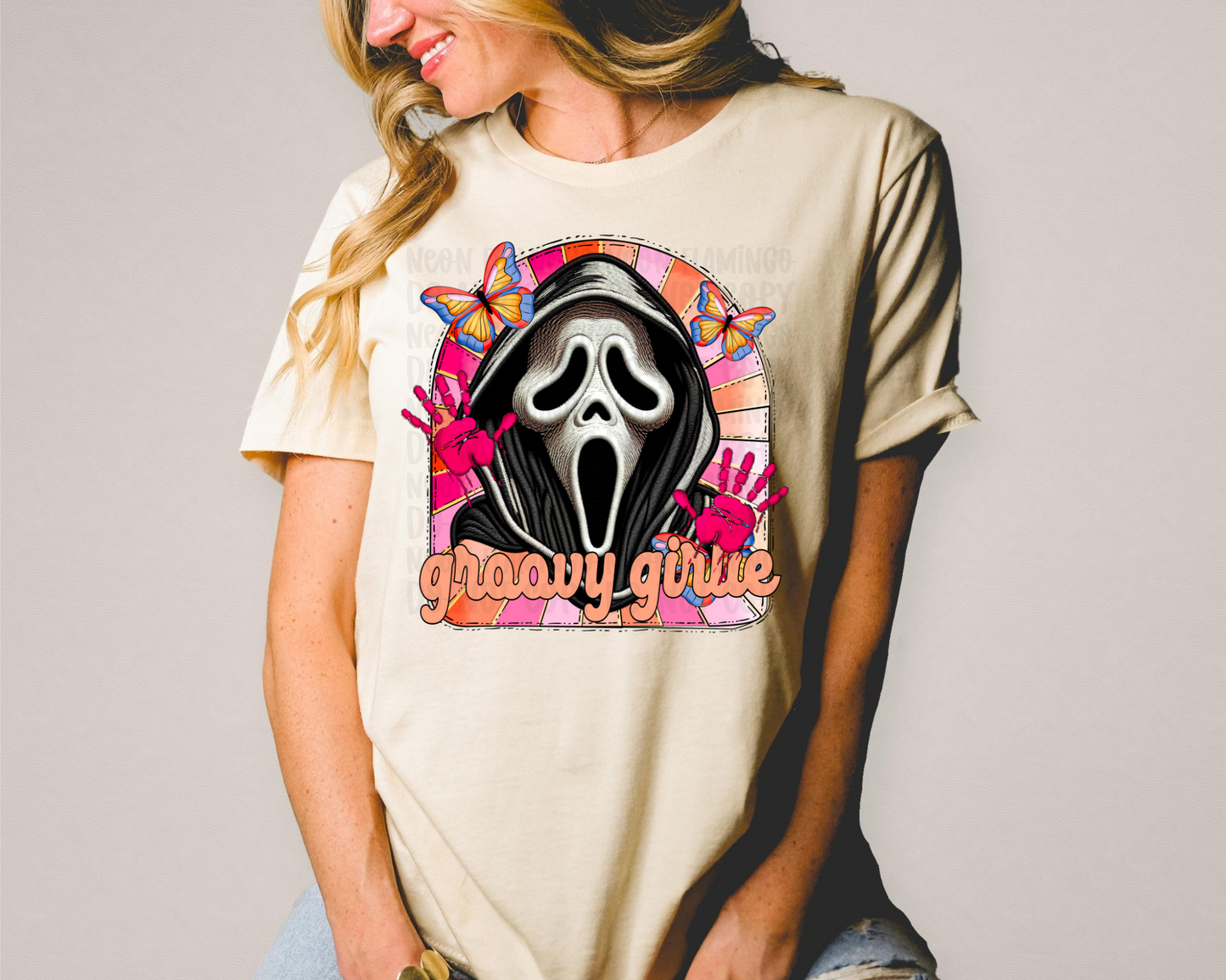 Groovy Girlie Horror Character DTF TRANSFER