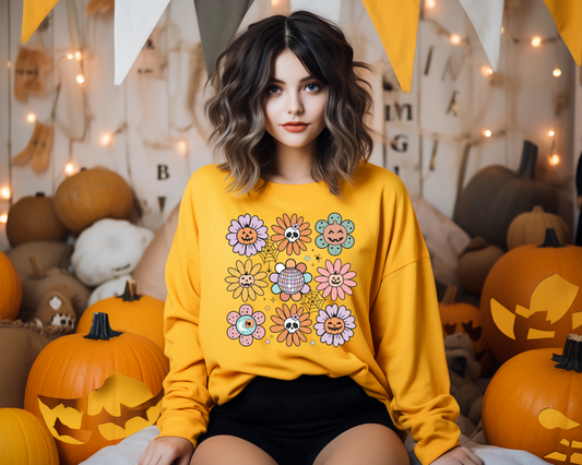 Groovy Halloween Flowers