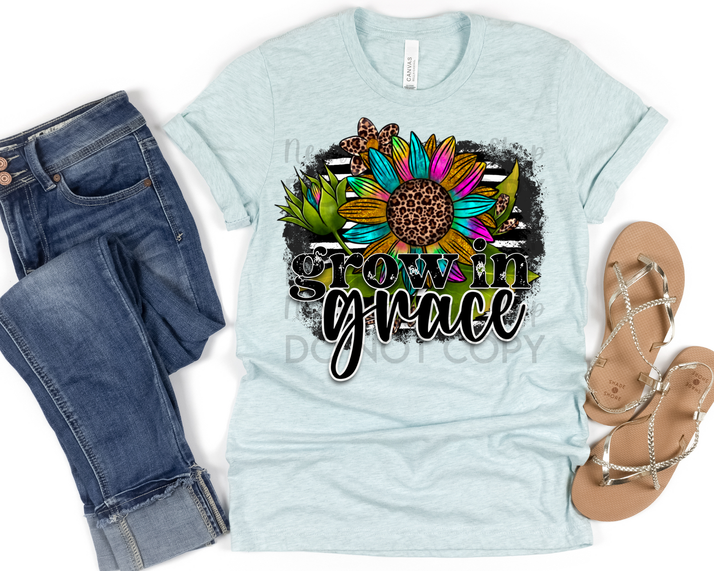 Grow in Grace floral DTF TRANSFER