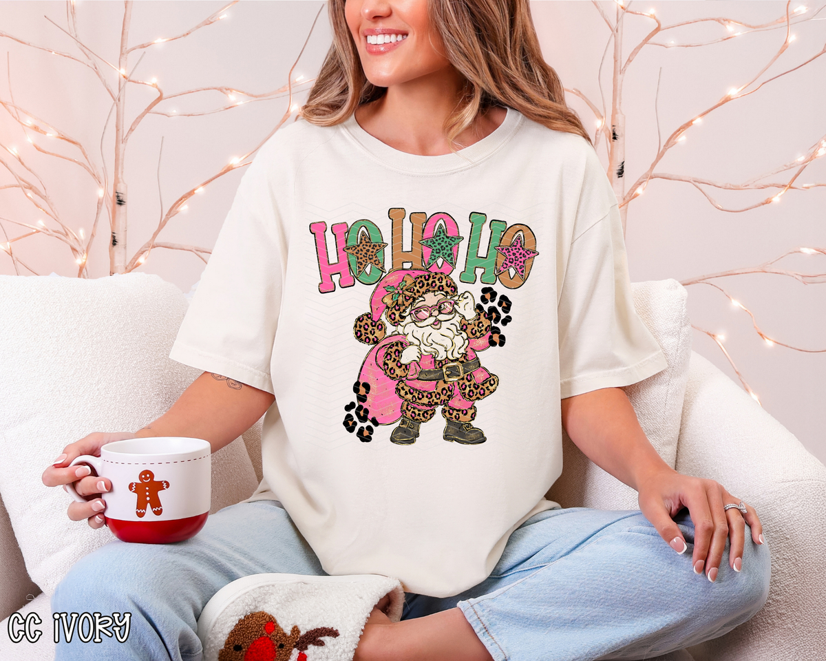 HO HO HO Leopard Santa DTF TRANSFER