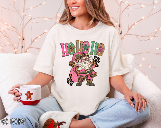 HO HO HO Leopard Santa DTF TRANSFER