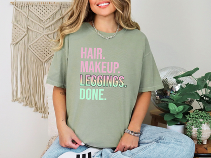 Hair Makeup Leggings Done Gradient DTF TRANSFER