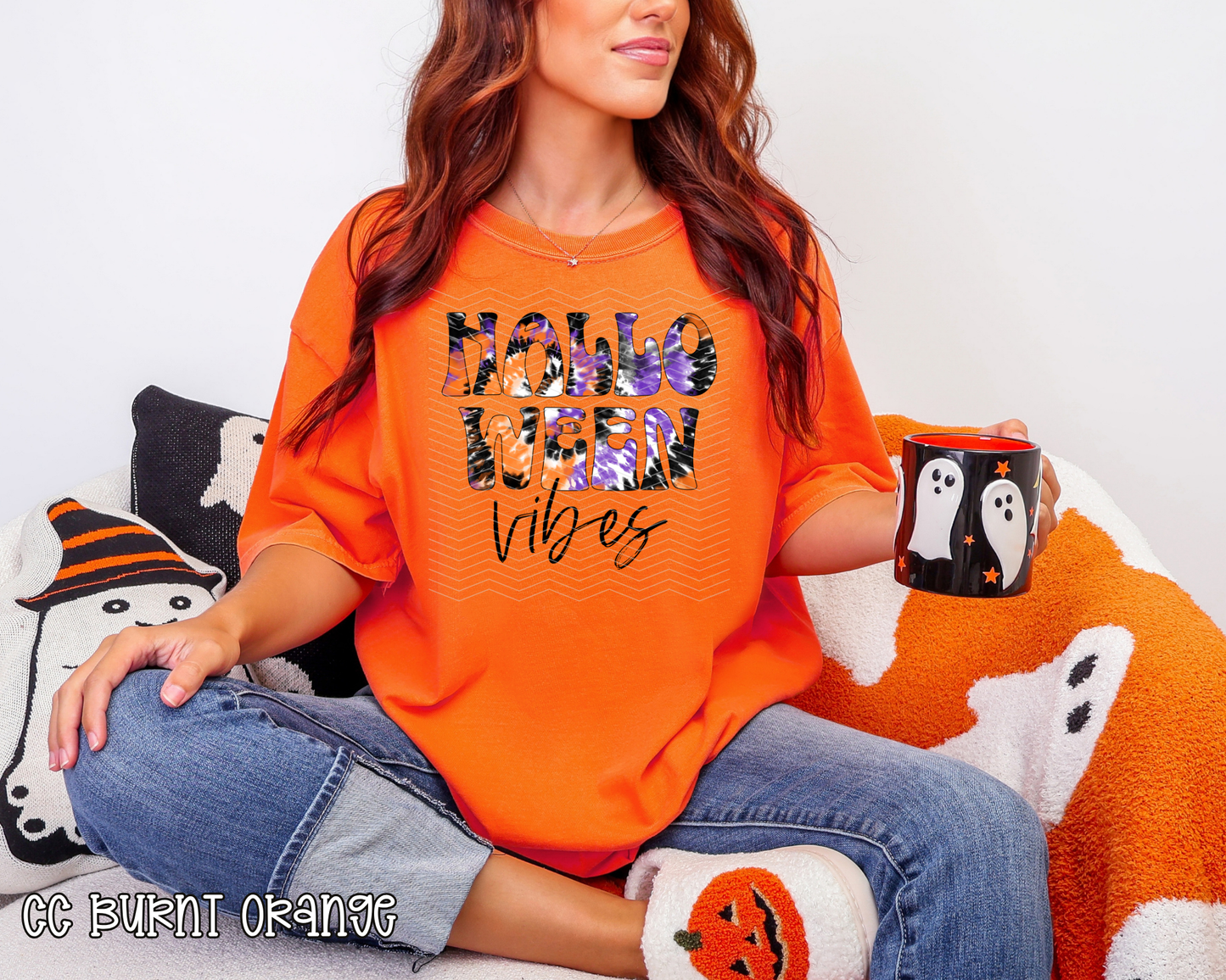 Halloween Vibes Retro Tie-Dye DTF TRANSFER