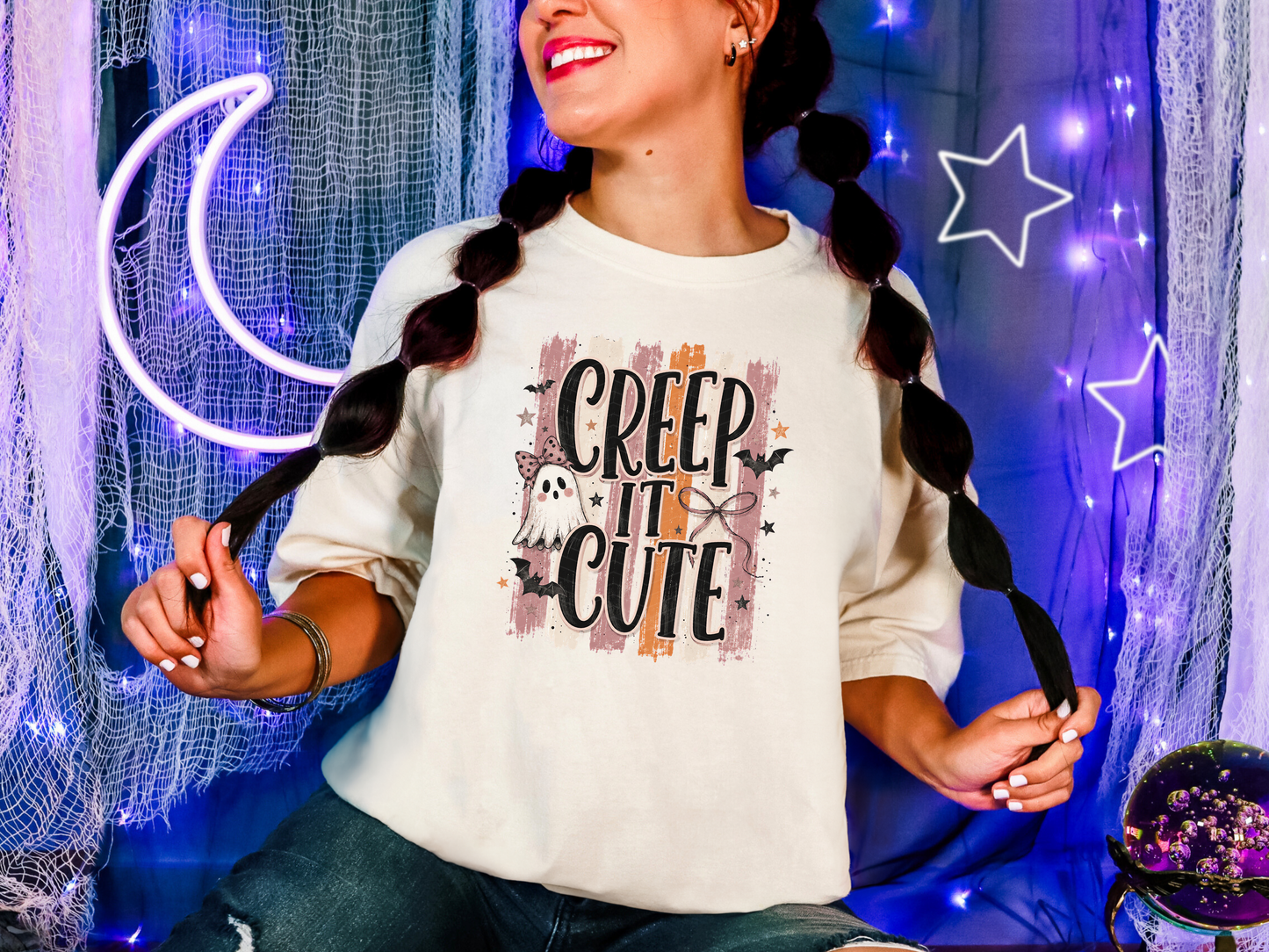Halloween Stripes Creep It Cute DTF TRANSFER
