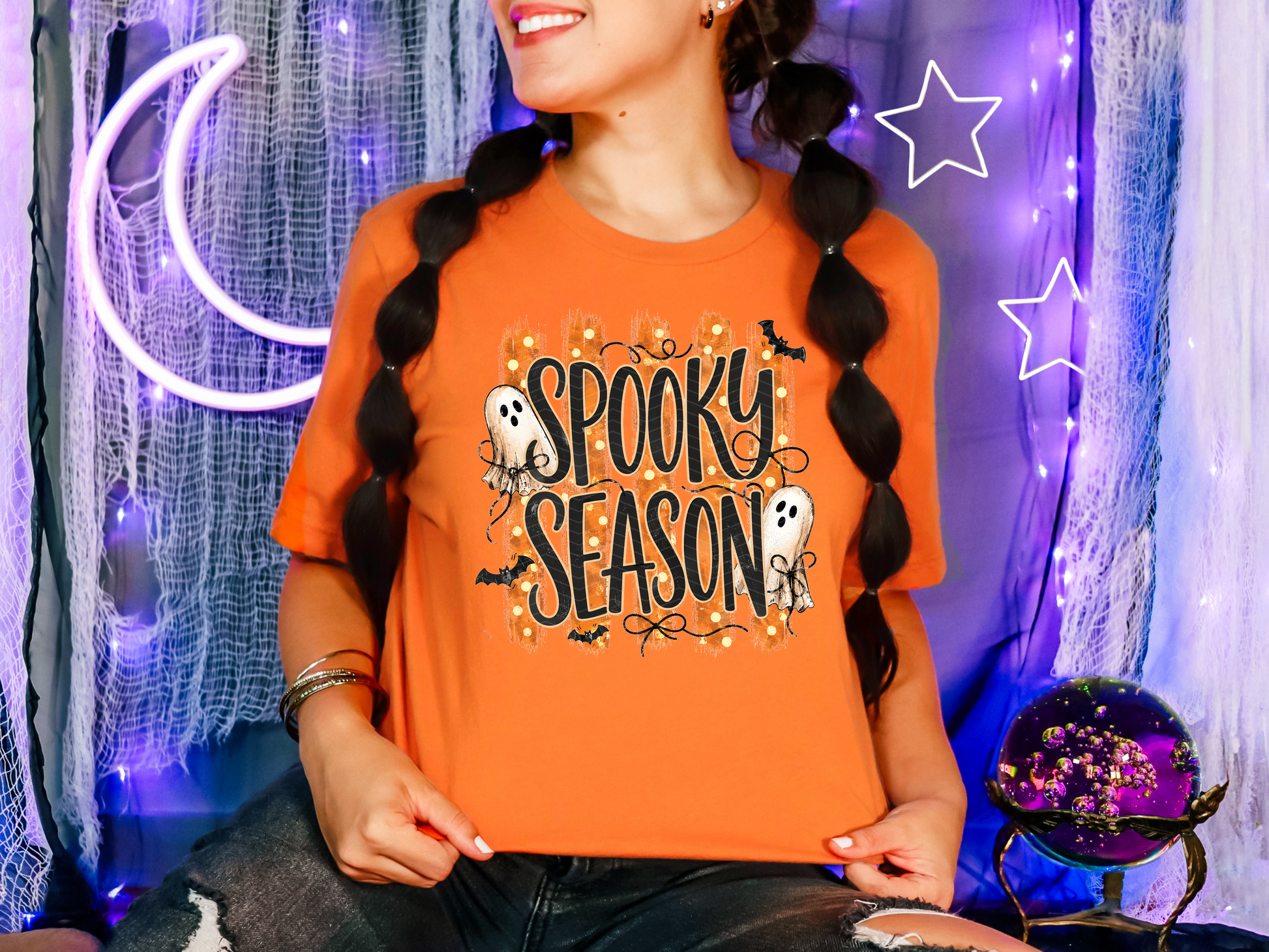 Halloween Stripes Spooky Season DTF TRANSFER