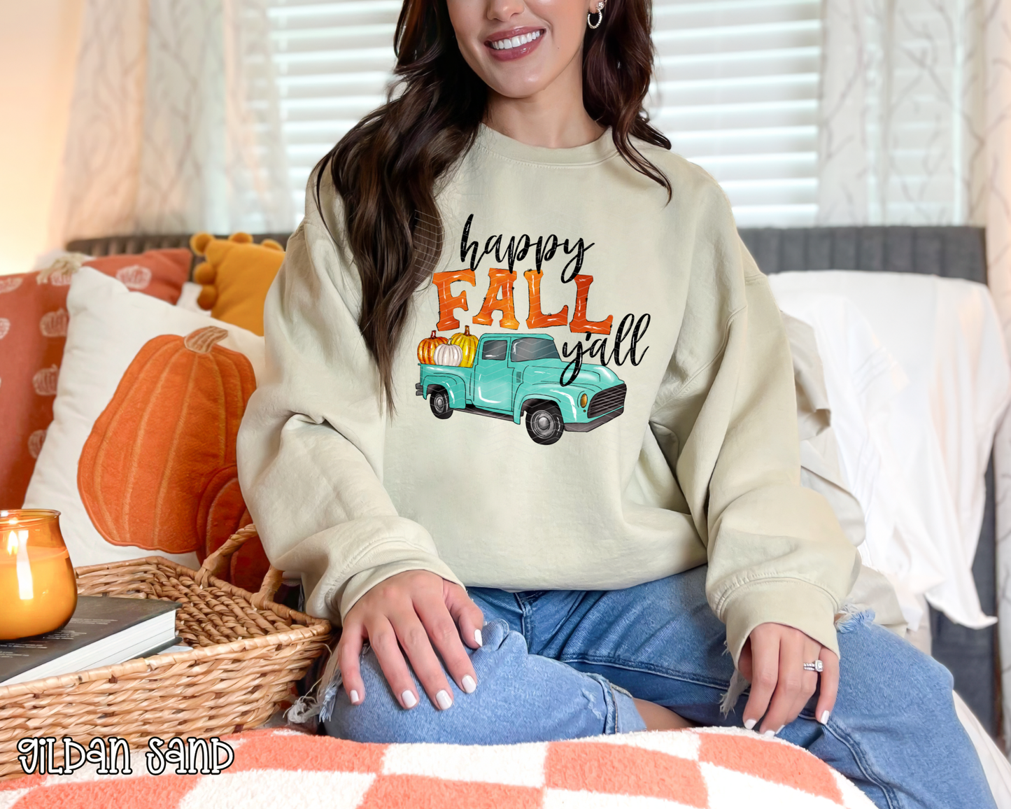 Happy Fall Y'all Pumpkin Truck DTF TRANSFER