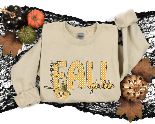 Happy Fall Y'all Scarecrow