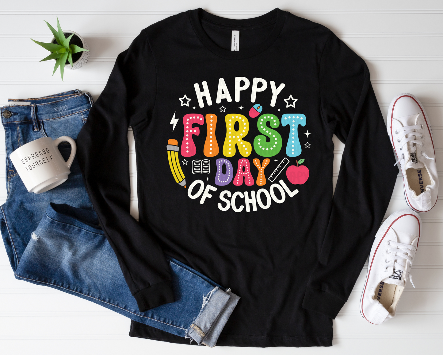 Happy First Day Of School | 2 Colors | DTF TRANSFER