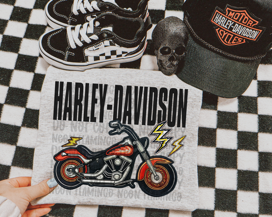 Harley Faux Embroidery DTF TRANSFER