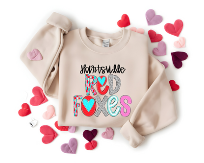 Valentine's Mascot | Hearts Poppy Style | DTF TRANSFER