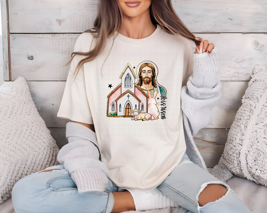 He Is Risen Church Glitter Scene