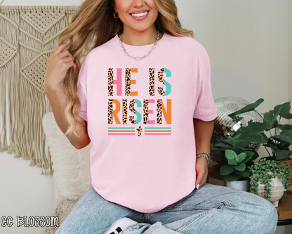 He Is Risen Half Leopard | 2 Colors | DTF TRANSFER