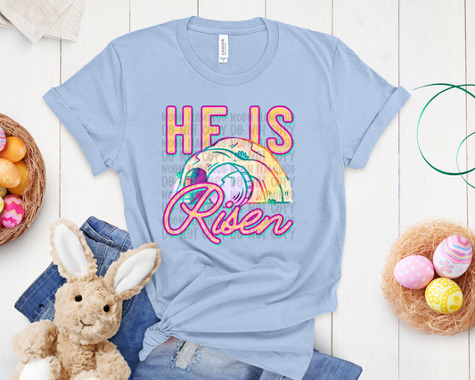 He Is Risen Watercolor DTF TRANSFER