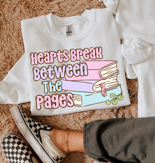 Hearts Break Between The Pages DTF TRANSFER