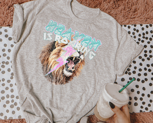 Heaven Is Roaring Light Blue Distressed