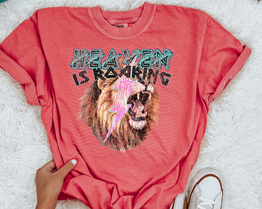Heaven Is Roaring Turquoise Distressed