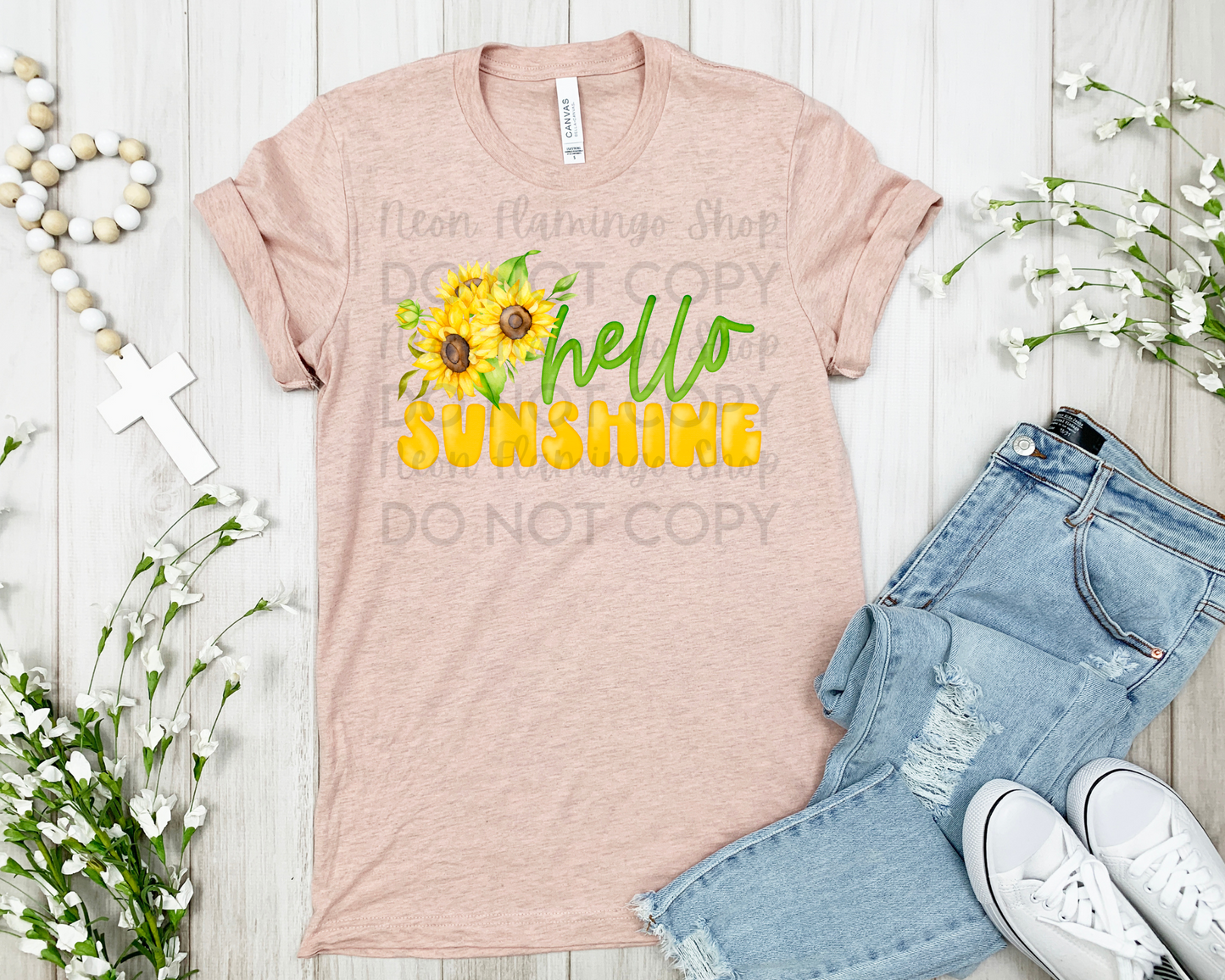 Hello Sunshine Sunflowers DTF TRANSFER