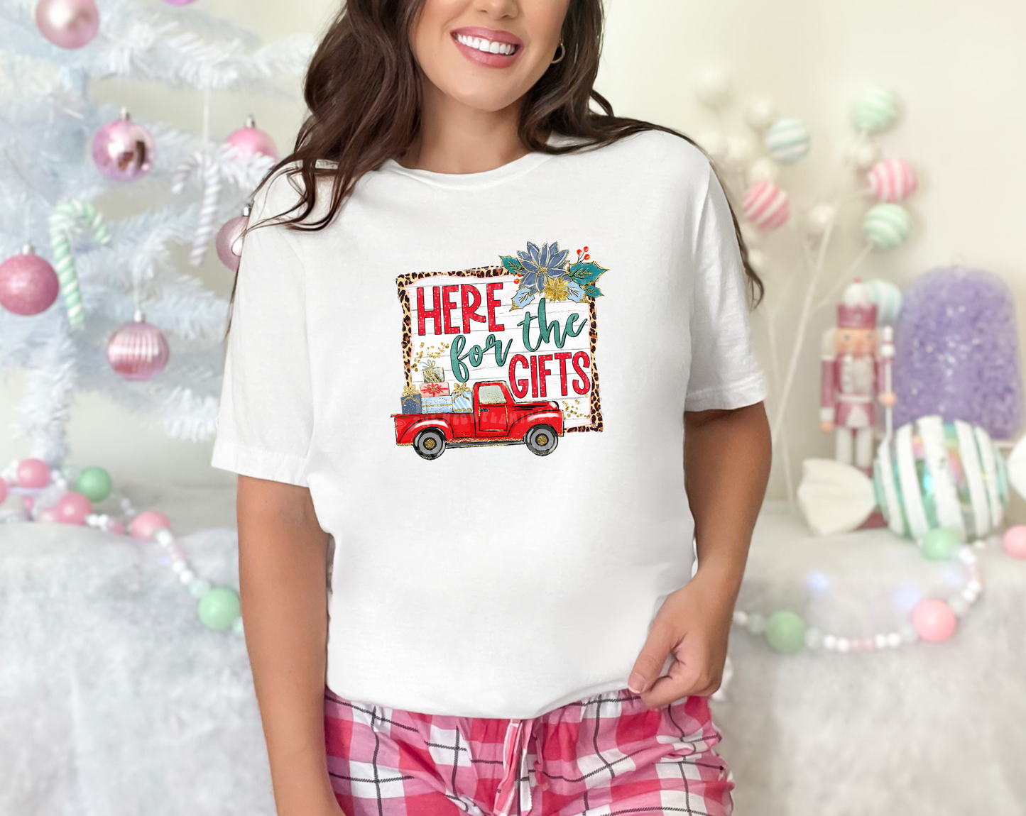 Here For The Gifts Truck DTF TRANSFER