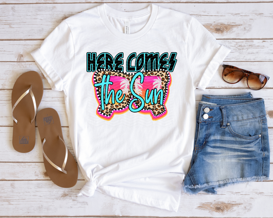 Here Comes the Sun Leopard Sunglasses DTF TRANSFER