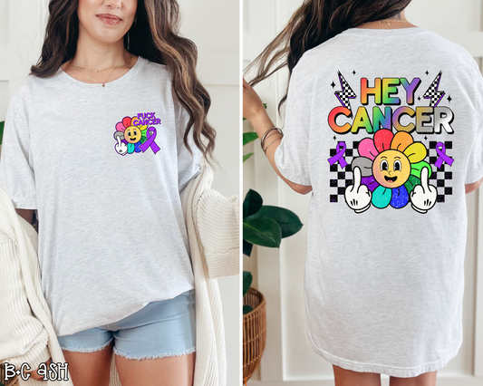 Hey Cancer FU Daisy Rainbow DTF TRANSFER