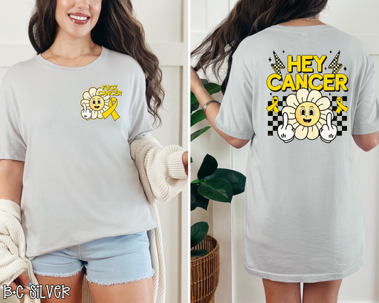 Hey Cancer FU Daisy Pocket Yellow DTF TRANSFER