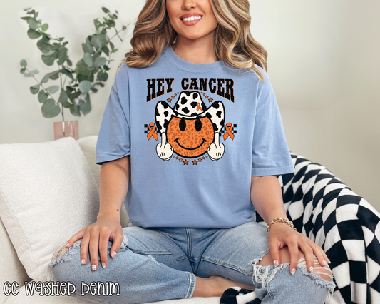 Hey Cancer FU Orange Black Western