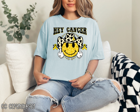 Hey Cancer FU Yellow Western