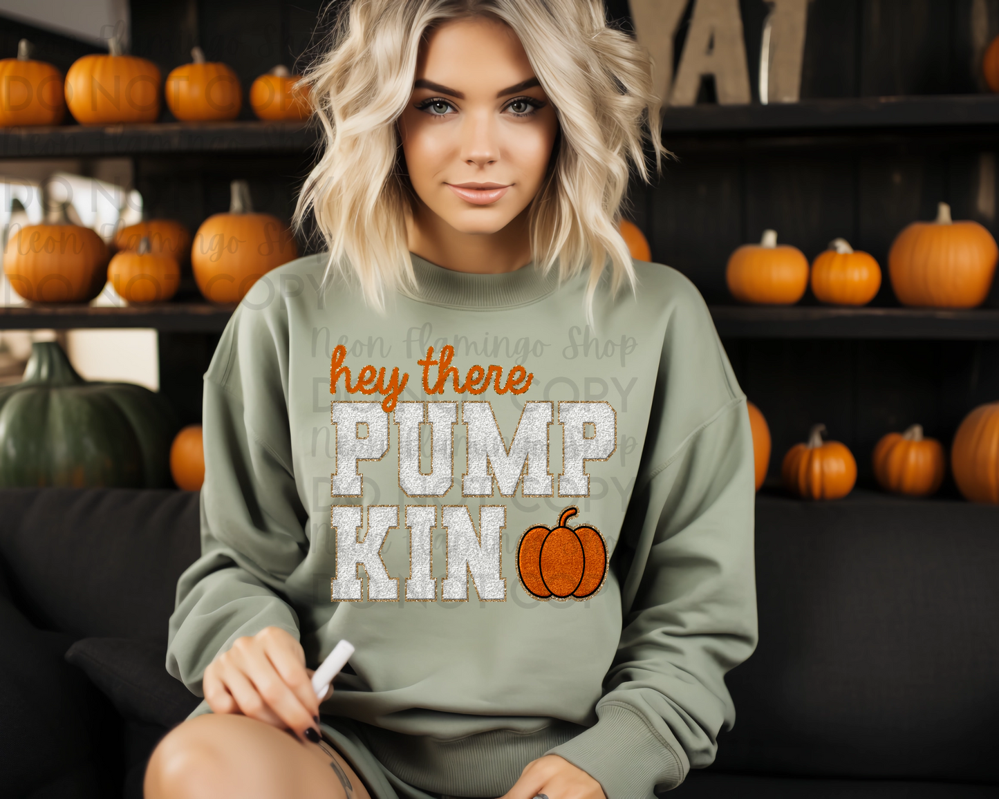 Hey There Pumpkin Faux Patch