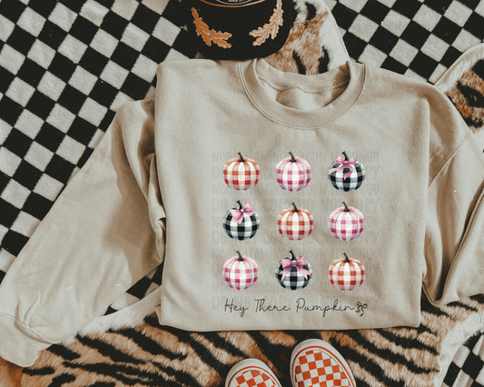 Hey There Pumpkin plaid pumpkins