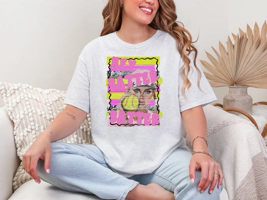 Hey Batter Batter Softball Pink DTF TRANSFER