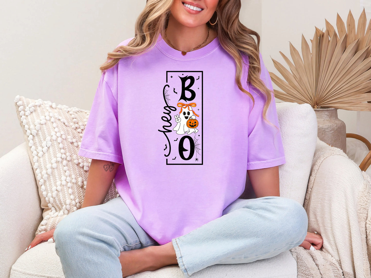 Hey Boo Halloween Sign | 2 Styles | DTF TRANSFER