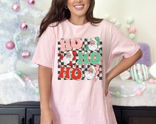 Ho Ho Ho black checkered