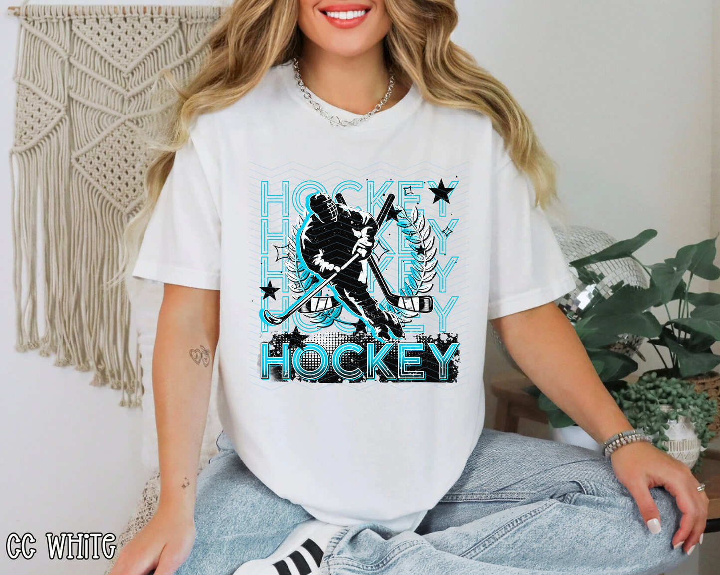 Hockey Neon Stacked DTF TRANSFER