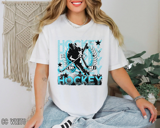 Hockey Neon Stacked DTF TRANSFER