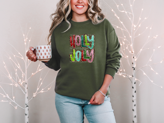 Holly Jolly Sequin Leopard DTF TRANSFER