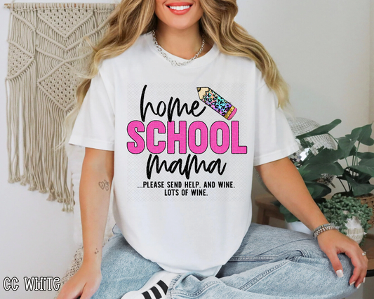 Home School Mama Please Send Help Colorful Leopard DTF TRANSFER