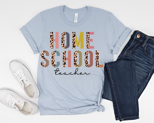 Home School Teacher Half Leopard DTF TRANSFER