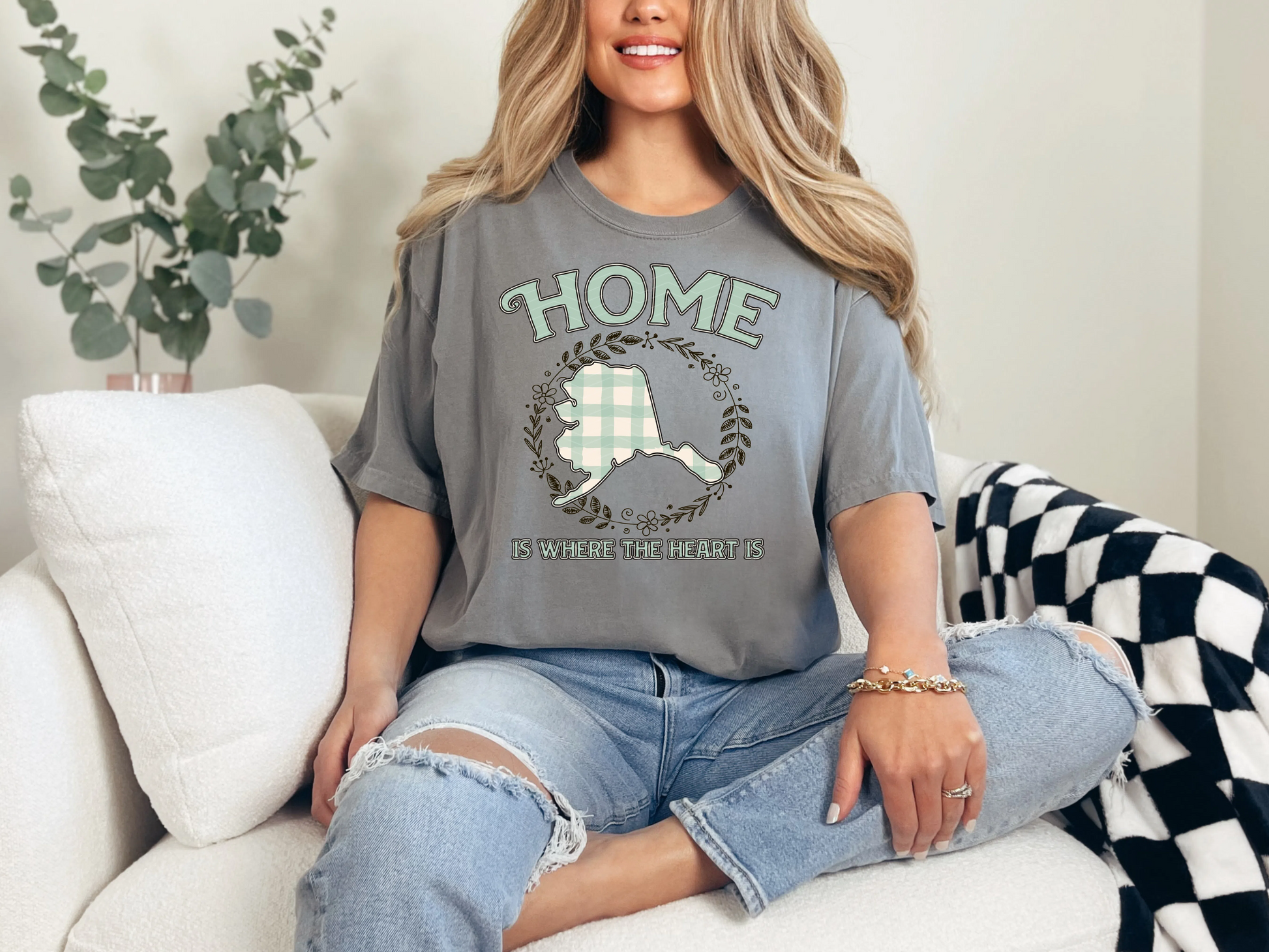 Home is Where the Heart is Alaska DTF TRANSFER