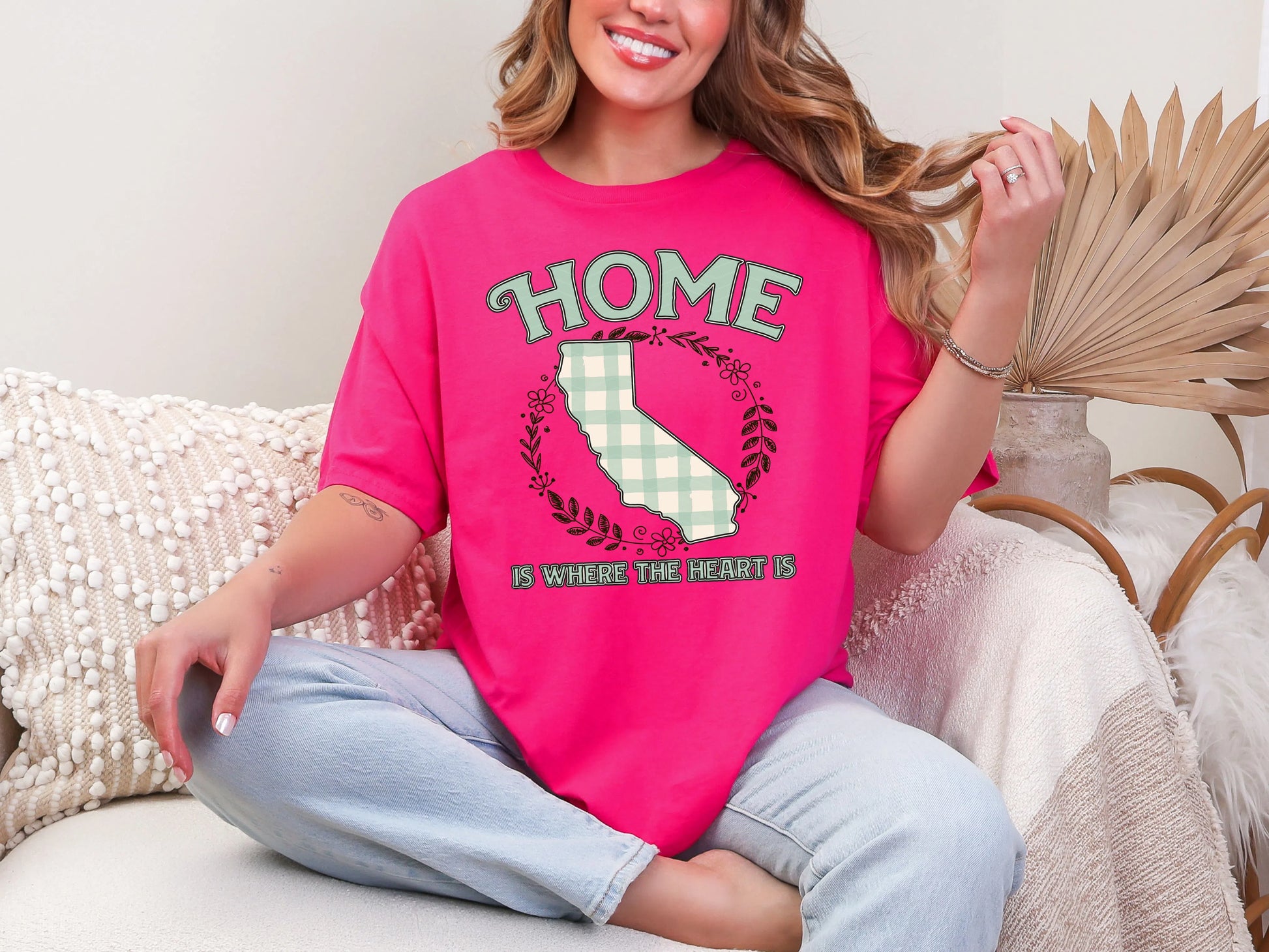 Home is Where the Heart is California DTF TRANSFER