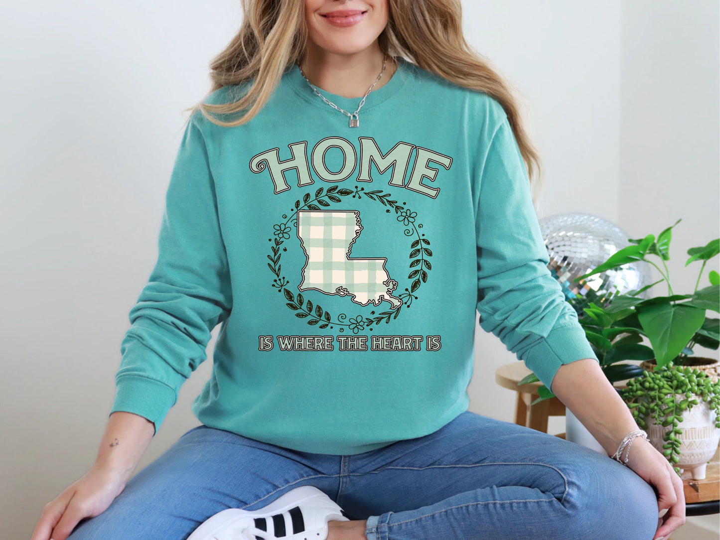 Home is Where the Heart is Louisiana DTF TRANSFER
