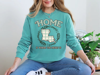Home is Where the Heart is Louisiana DTF TRANSFER