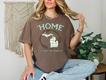 Home is Where the Heart is Michigan DTF TRANSFER