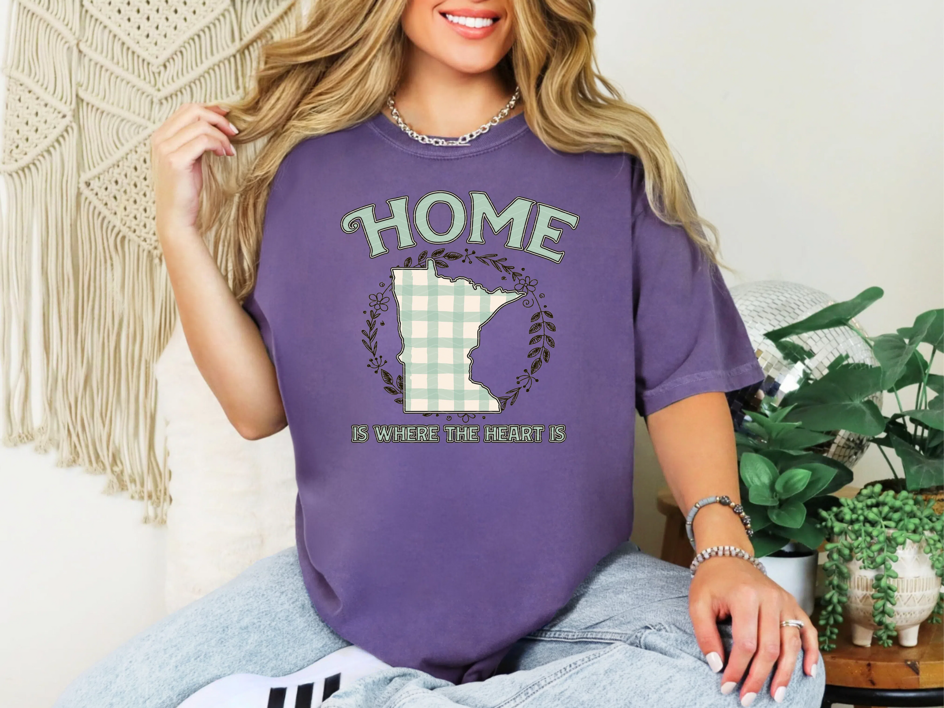Home is Where the Heart is Minnesota DTF TRANSFER