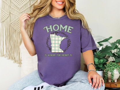 Home is Where the Heart is Minnesota DTF TRANSFER