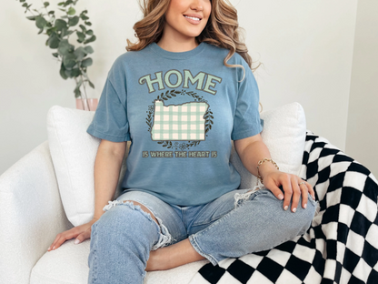 Home is Where the Heart is Oregon DTF TRANSFER