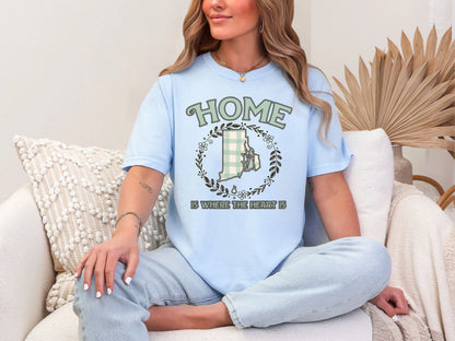 Home is Where the Heart is Rhode Island DTF TRANSFER