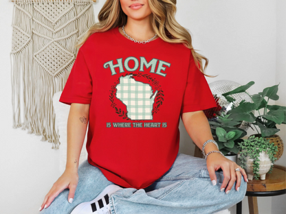 Home is Where the Heart is Wisconsin DTF TRANSFER